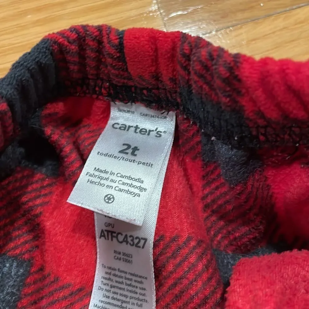 CARTERS 2 t plaid bottoms good condition